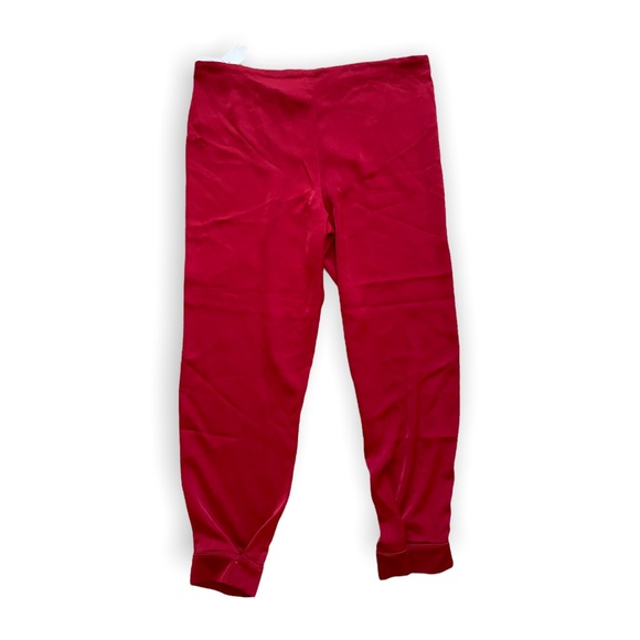 NWT Good American Red Cheetah Satin Pajama Set Crop Shirt Size 3 - Picture 2 of 13